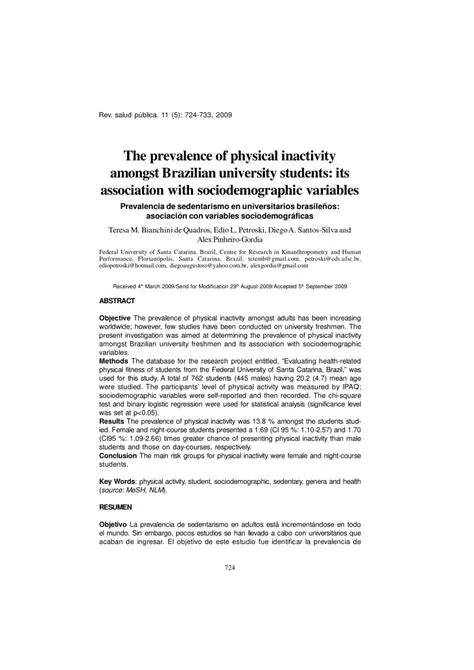 The Prevalence of Physical Inactivity