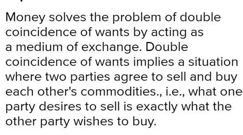 The Problem of Double Coincidence of Wants
