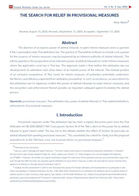 The Process of Issuing Provisional Measures