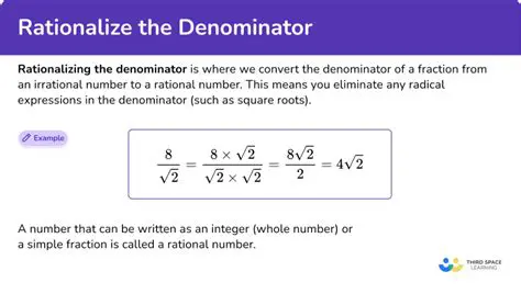 The Process of Rationalizing the Denominator