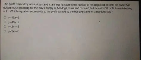 The Profit Earned by a Hot Dog Stand