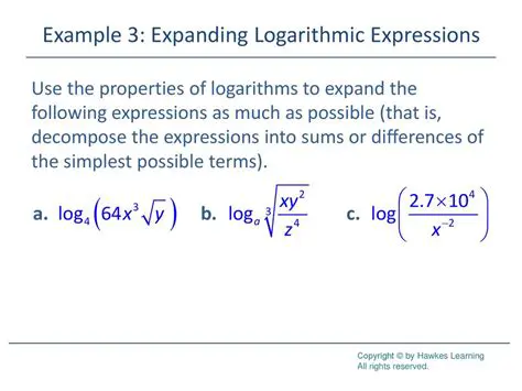 The Properties of Logarithmic Expressions