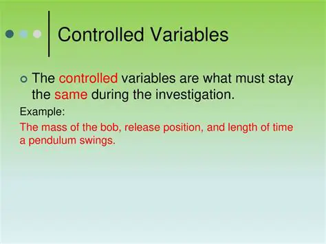 The Purpose of a Controlled Variable
