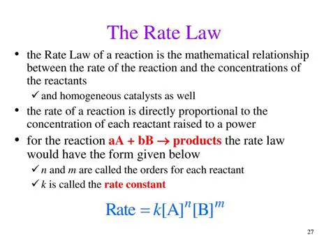 The Rate Law of the Exothermic Reaction