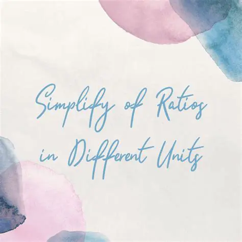 The Ratio in Different Units