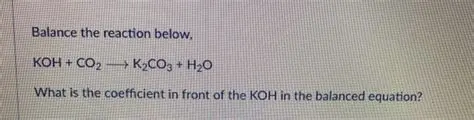 The Reaction Between KOH and CO2