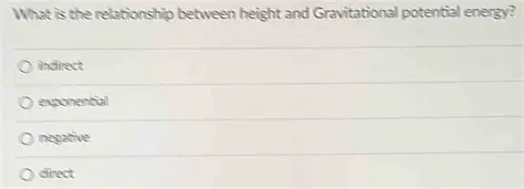 The Relationship Between Height and Gravitational Potential Energy