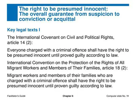 The right to be presumed innocent