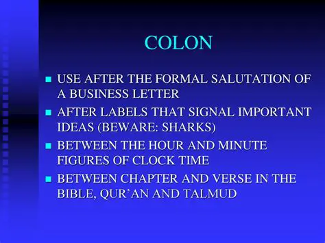 The Role of a Colon in a Salutation