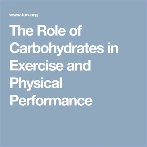 The Role of Carbohydrates in Exercise