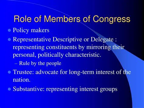 The Role of Members of Congress