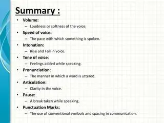 The Role of Pausing in Communication