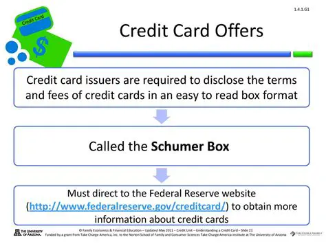 The Schumer box is only for credit cards
