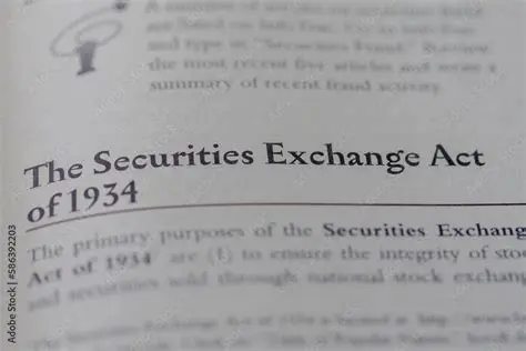 The Securities Exchange Act of 1934
