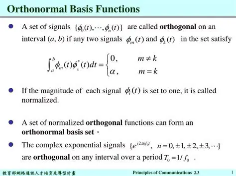 The Sequence of Orthonormal Functions