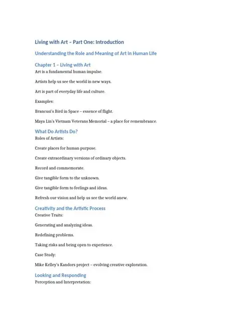 The Significance of Art in Human Life