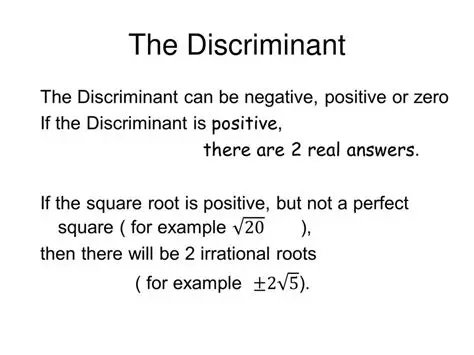 The Significance of the Discriminant