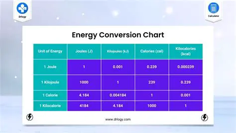 The Table of Energy Conversions