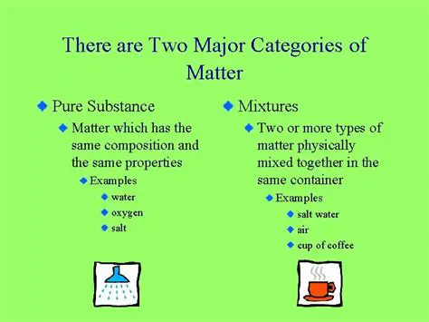 The Two Major Categories of Matter