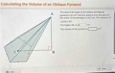 The Volume of an Oblique Pyramid