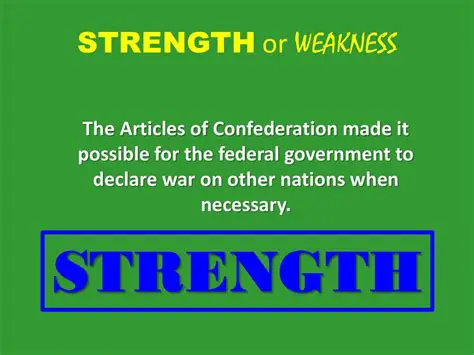 The Weakness of the Federal Government