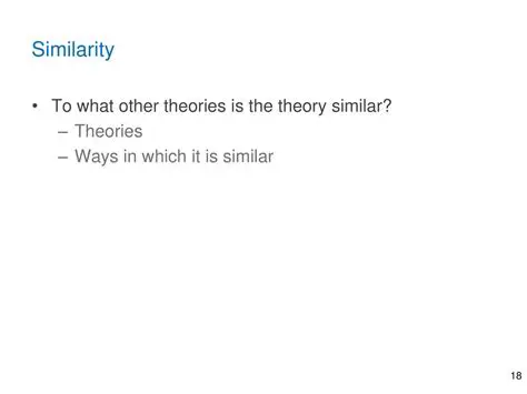 Theories Behind the Similarity