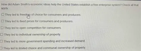 They led to freedom of choice for consumers and producers