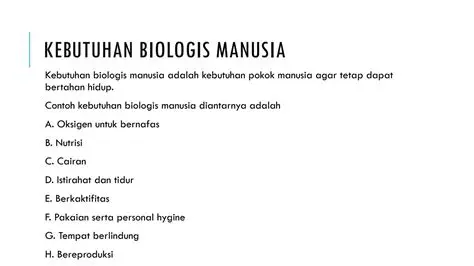 Tindakan Manusia untuk Memenuhi Kebutuhan Biologis