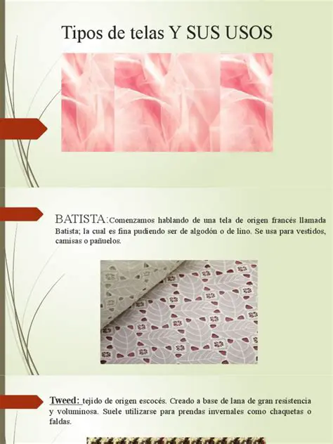 Tipos de Tela y su Cantidad Necesaria
