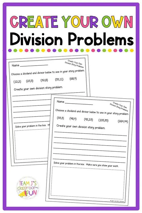 Tips for Creating Your Own Division Exercises and Puzzles