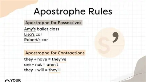 Tips for Using Apostrophes Correctly