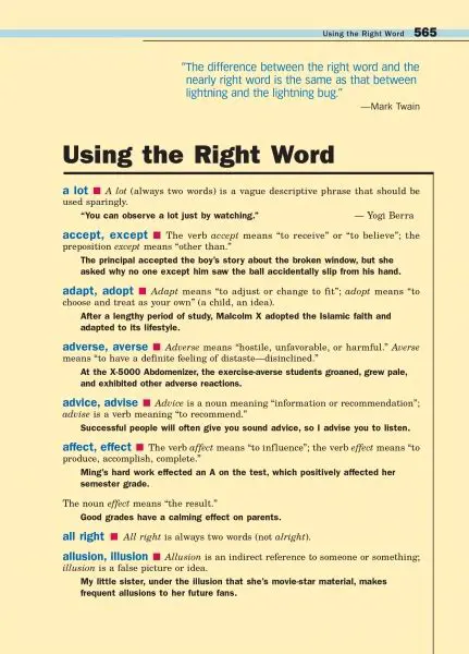 Tips for Using the Right Word
