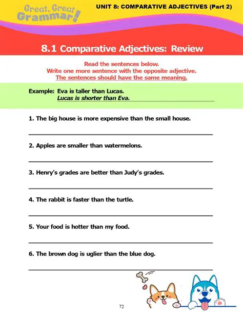 Tips for Writing Comparative Sentences