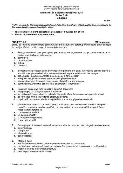 Toate subiectele sunt obligatorii