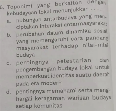 Toponimi dan Kebudayaan Lokal