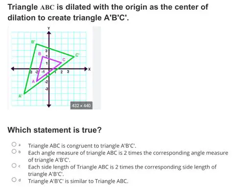 Triangle ABC and its Dilation