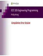Troubleshooting Compilation Errors