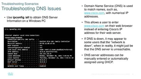 Troubleshooting DNS issues
