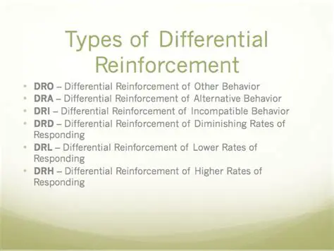 Types of Differential Reinforcement