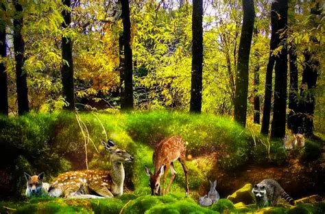 Um ecossistema de floresta