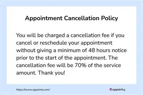 Understand the cancellation policy