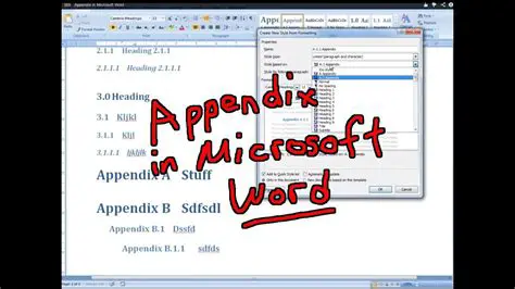 Understanding Appendices in Word 2013