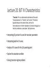 Understanding BJT Characteristics