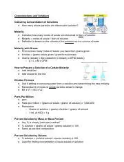 Understanding Concentrations