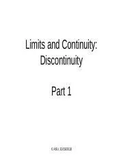 Understanding Discontinuity