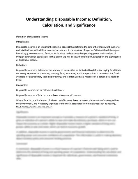 Understanding Disposable Income