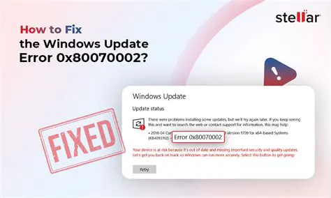 Understanding Error 0x80070002