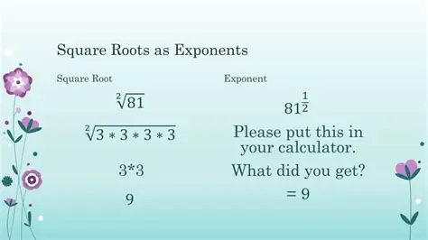 Understanding Exponents and Square Roots