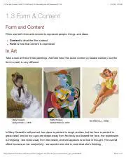 Understanding Form and Content