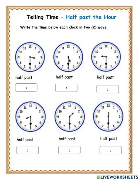 Understanding Half Past the Hour